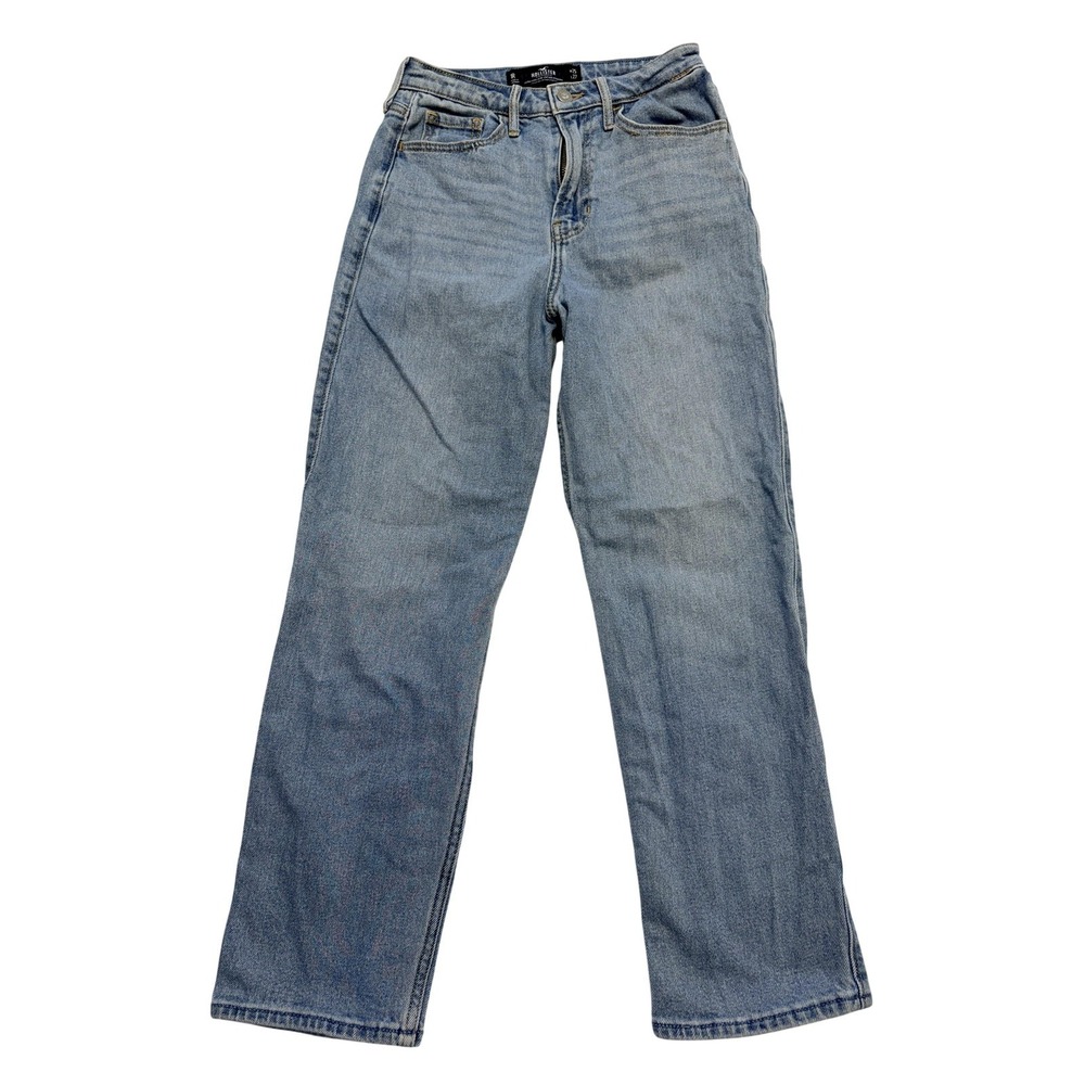 Hollister Ultra High Rise Vintage Straight Jeans Womens 1R Blue Stretch 25x27